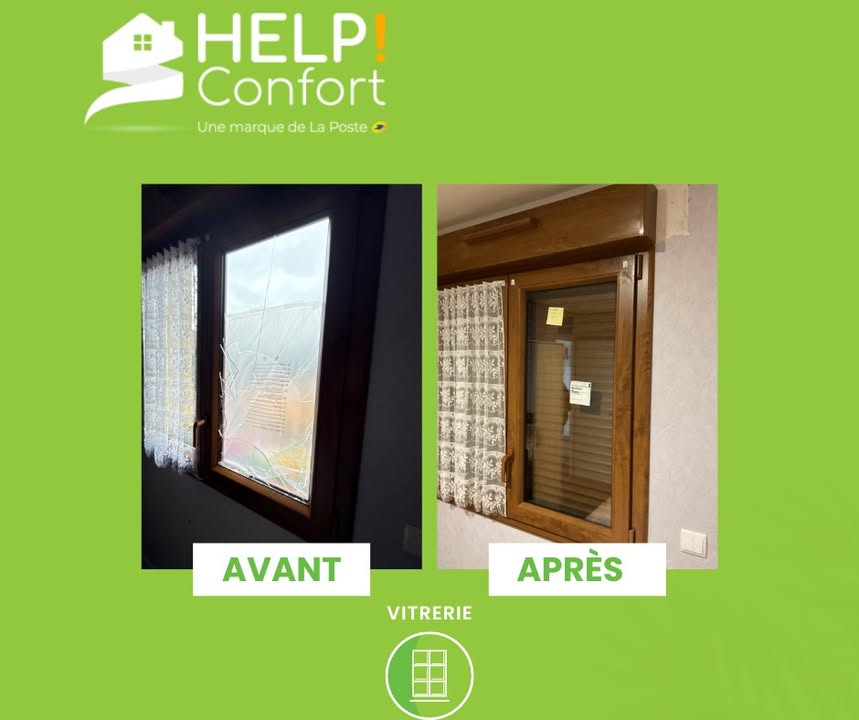 Remplacement de double vitrage après bris de glace — intervention HELP Confort à Saint-Omer