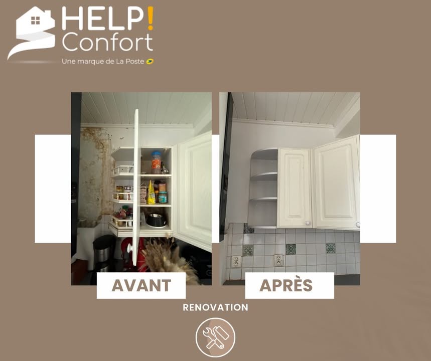 Fourniture d’une corniche et d’un caisson blanc & rénovation de…