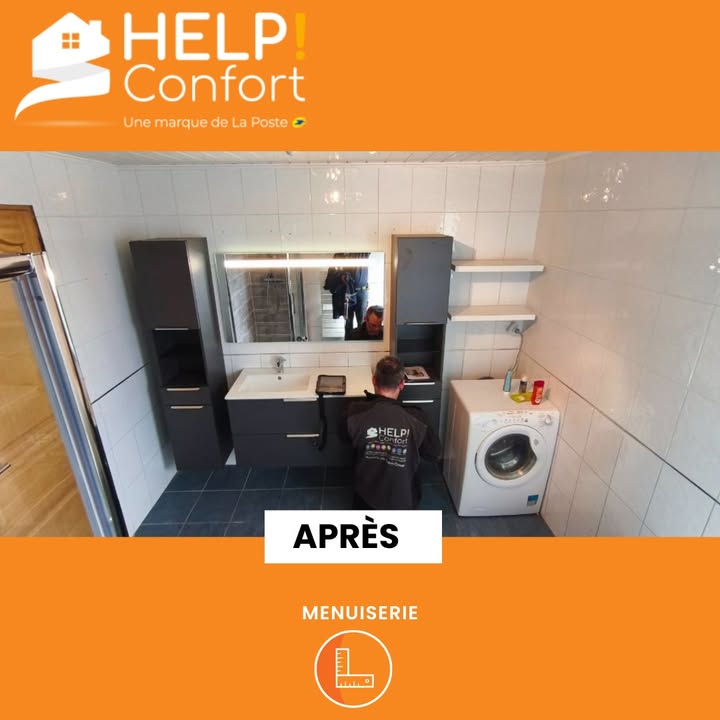 Nouvelle rénovation de salle de bain réalisée par Help Confort