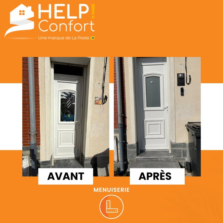Votre panneau de porte PVC est abîmé, fissuré ou terni par le temps — intervention HELP Confort à Saint-Omer