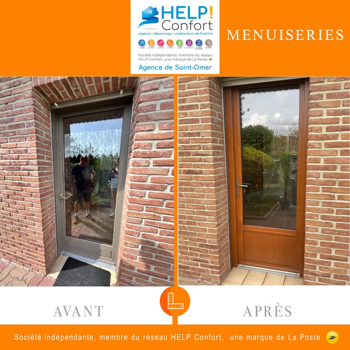 Votre porte de service est abîmée, vétuste ou ne ferme plus… — intervention HELP Confort à Saint-Omer